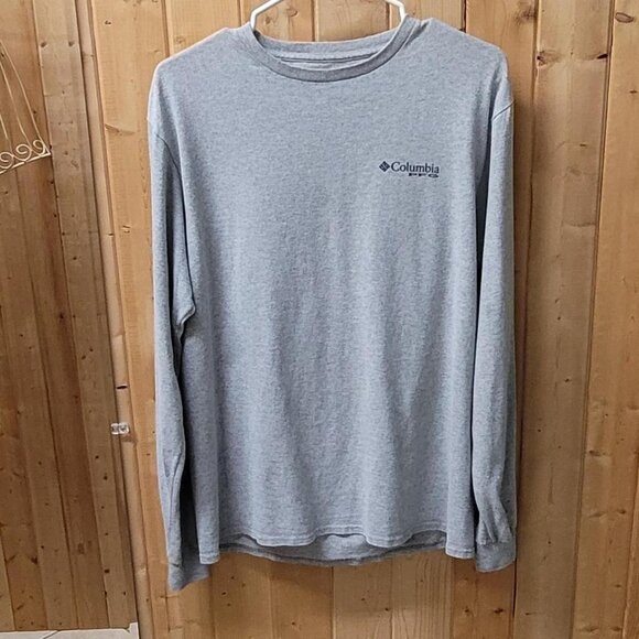 columbia sportswear Tops - Vintage Grey Columbia Long Sleeve Shirt with American Flag  #Outdoor Size M